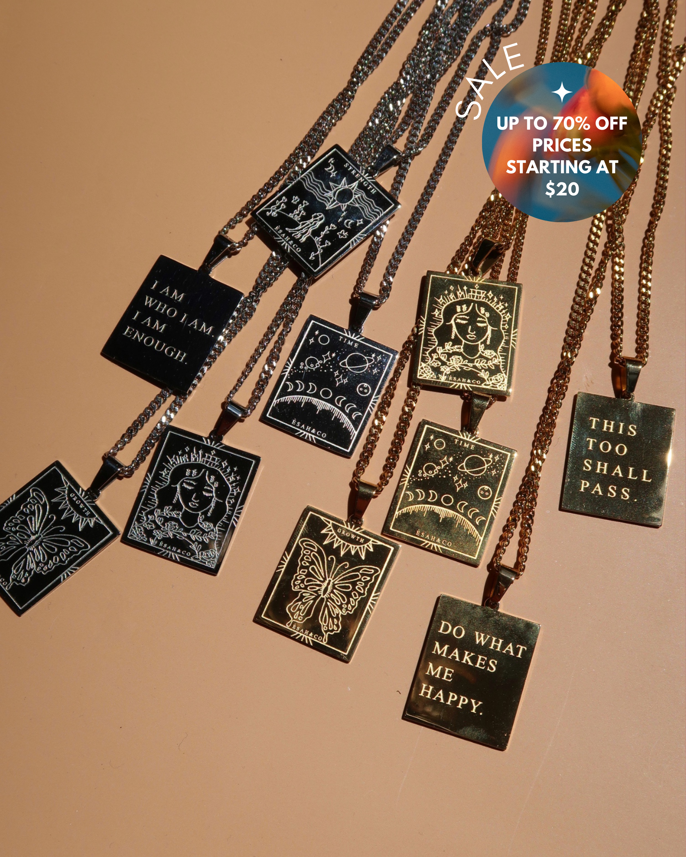 Perfectly Imperfect Necklaces - Affirmation 1.0 Collection - Esah and Co
