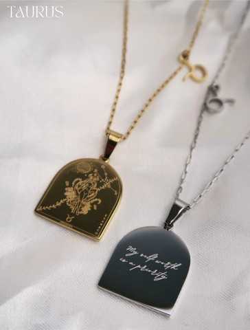 I AM TAURUS ZODIAC AFFIRMATION NECKLACE (Last Restock)