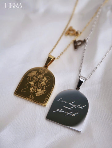 I AM LIBRA ZODIAC AFFIRMATION NECKLACE (Last Restock)